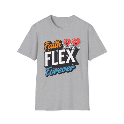 Couples Fitness Running T-Shirt - Faith Flex Forever Unisex Softstyle