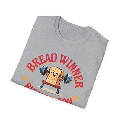 Powerlifting Humour Bread Winner Unisex T-Shirt - Genz Millenial Fitness Apparel