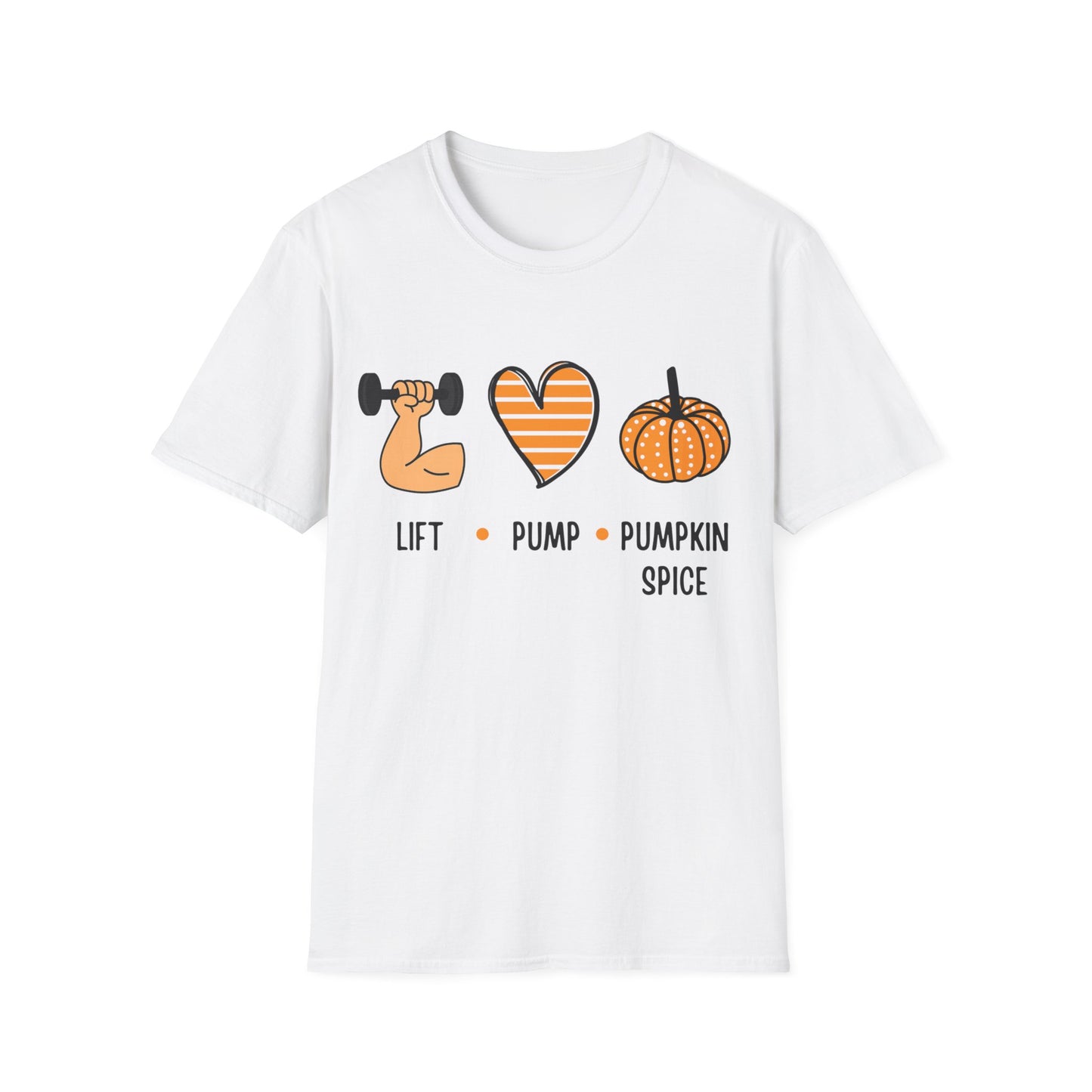 Fall Fitness T-Shirt - Lift Pump Pumpkin Spice Design