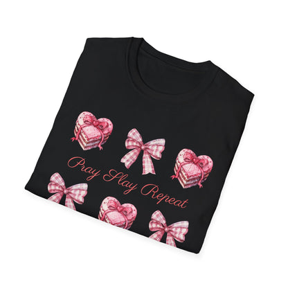 Pray Slay Repeat Faith-Based Fitness T-Shirt