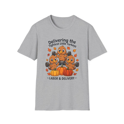 Delivering Tightest Little Turkeys Fall Fitness T-shirt