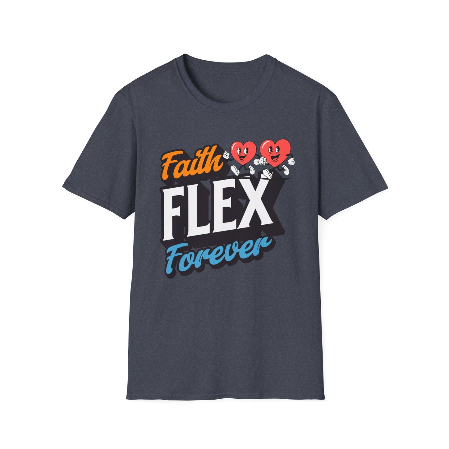 Couples Fitness Running T-Shirt - Faith Flex Forever Unisex Softstyle