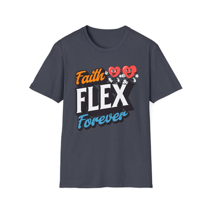Couples Fitness Running T-Shirt - Faith Flex Forever Unisex Softstyle