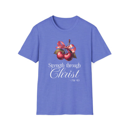 Christian Fitness T-Shirt Strength Through Christ