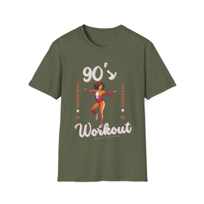 90's Workout Strong Mind Strong Body Gym T-shirt