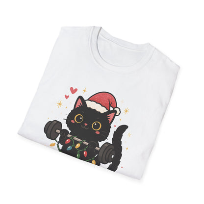 Meowy Christmas Cat Fitness T-shirt