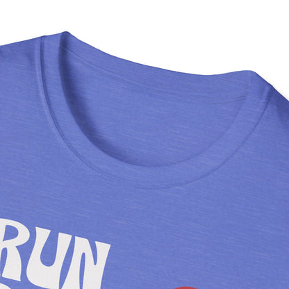 Fitness Couples Softstyle T-Shirt - Fit-over 40 Run Race Together Design