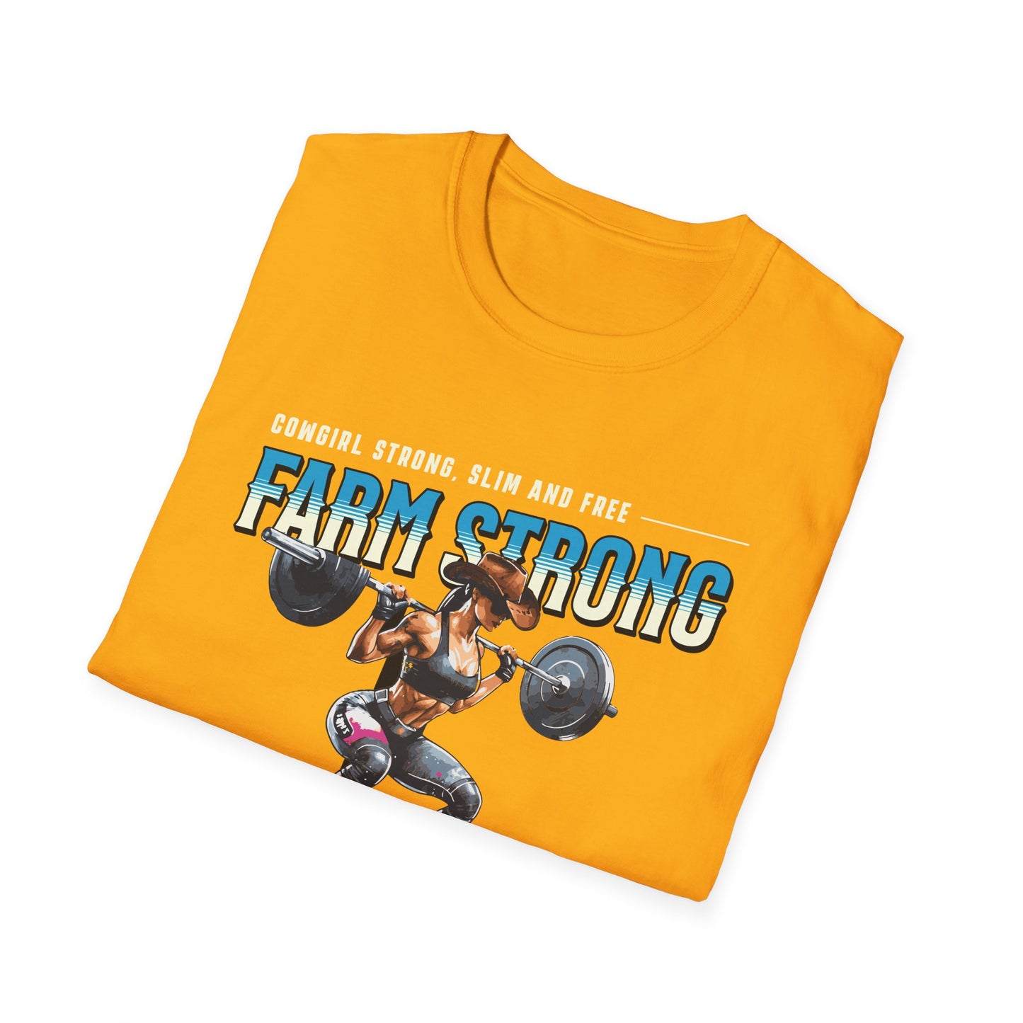 Farm-strong Cowgirl Powerlifting T-Shirt