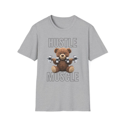Hustle Muscle Bear Gym T-shirt
